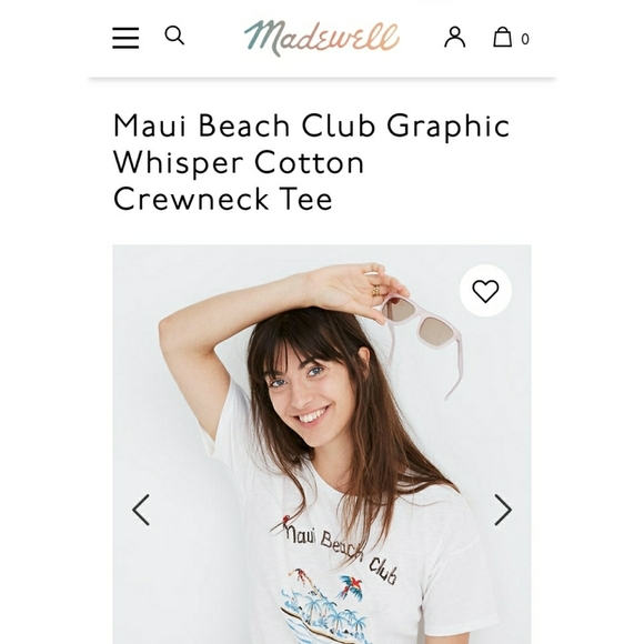 NWT Madewell Maui Beach Club Graphic Whisper Tee - Picture 3 of 5